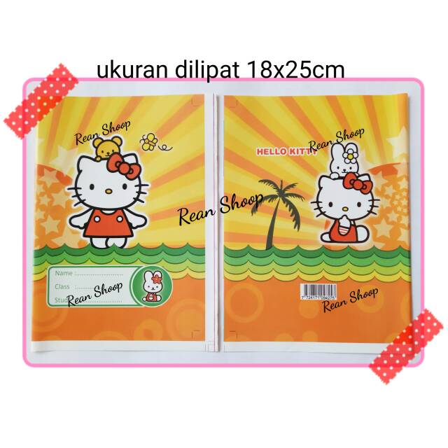 

Sampul berwarna buku tulis mata pelajaran sekolah anak karakter hello kitty kitti