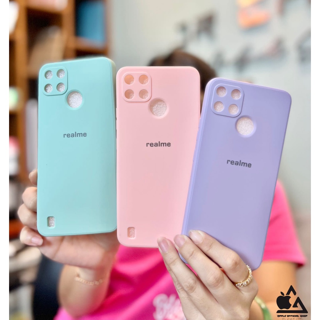 OFTCASE WARNA LOGO REALME C21Y 9 4G 9 PRO 9 PRO+ SOFT CASE POLOS With Logo Silicone Silikon Hardcase Cover Camera Protection