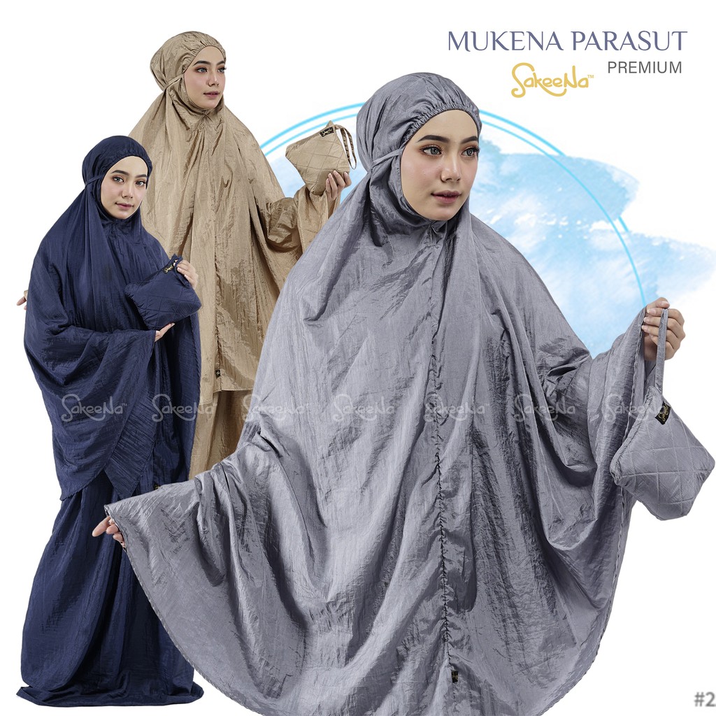 Mukena Parasut Dewasa Premiun Sakeena  Traveling