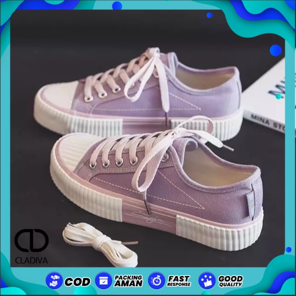 Sneakers Sepatu Wanita Kanvas Import Conv Netral 70s Low Spatu Snikers Canvas Impor Korean Style Perempuan Cewek Cewe FSH269 Cladiva-1