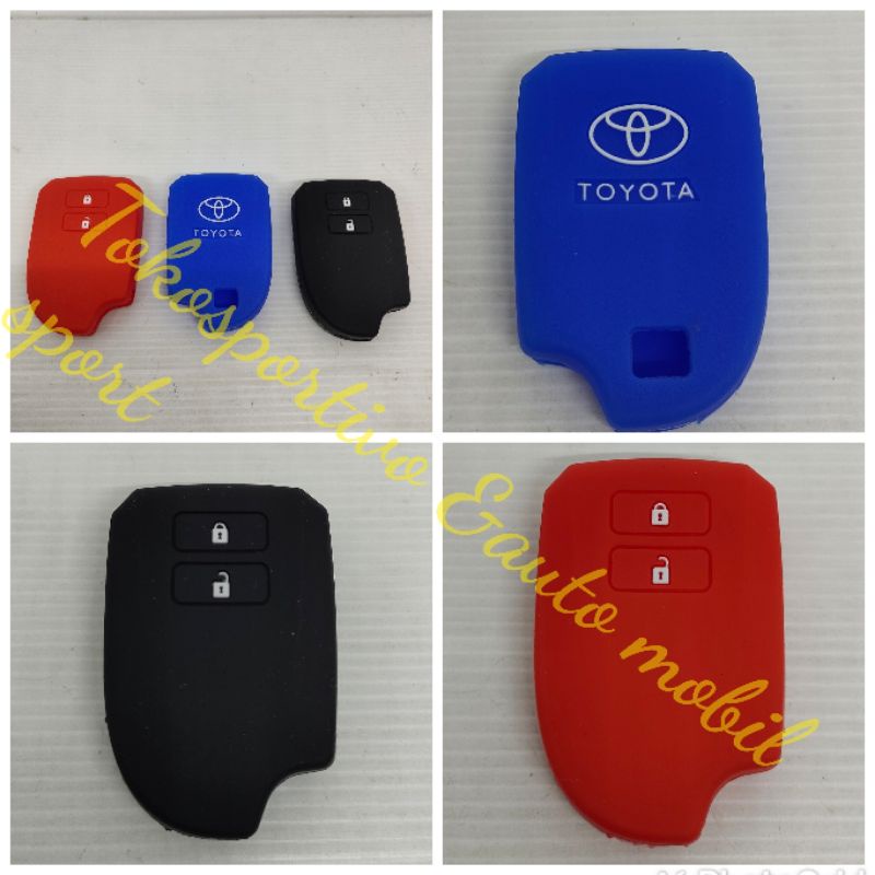 Sarung silikon casing kondom kunci remote Toyota all new Yaris smartkey 2tombol