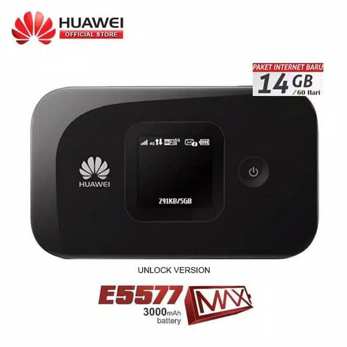 MIFI ROUTER HUAWEI E5577 MAX Speed 4G LTE Bundling Telkomsel