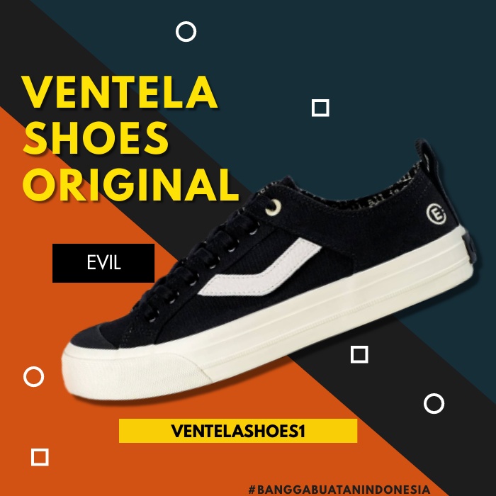 Sepatu Kanvas Pria Wanita Terbaru - Ventela Evil Series Papa Gading Original 100%