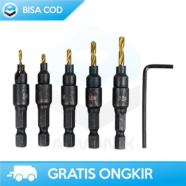 MATA BOR DRILL BIT KAYU PLASTIK TAFFWARE HSS 5 PCS SUPER KUAT TAJAM