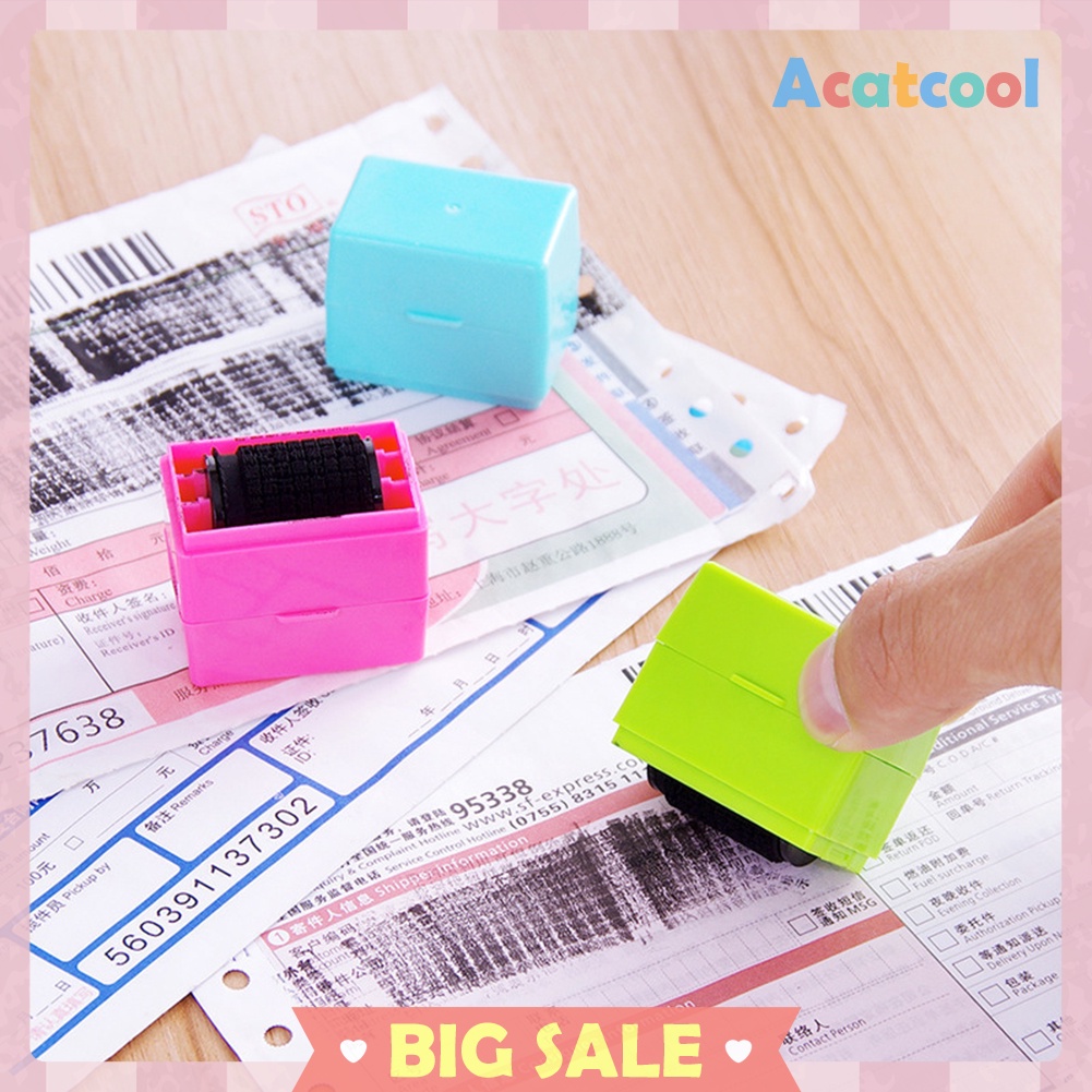 Messy Code Identity Privacy Information Coverage Confidential Roller Stamp