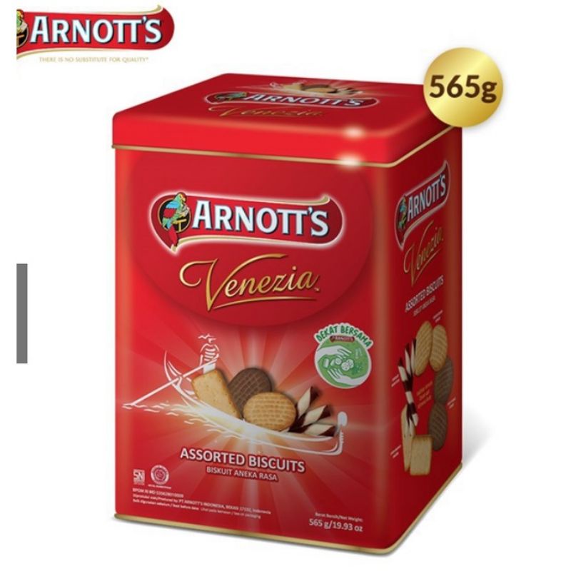 

Arnotss Biskuit Venezia Assorted 565gr Kaleng | Kue Kaleng |Special Promo |BISA COD