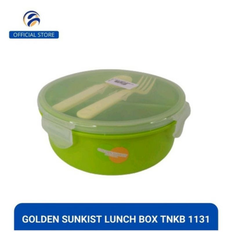 [ ⭐⭐⭐⭐⭐ ] Tempat tepak nasi kotak/bulat  TNKS 1132/ 1131/ 1028 golden sunkist  asli food grade