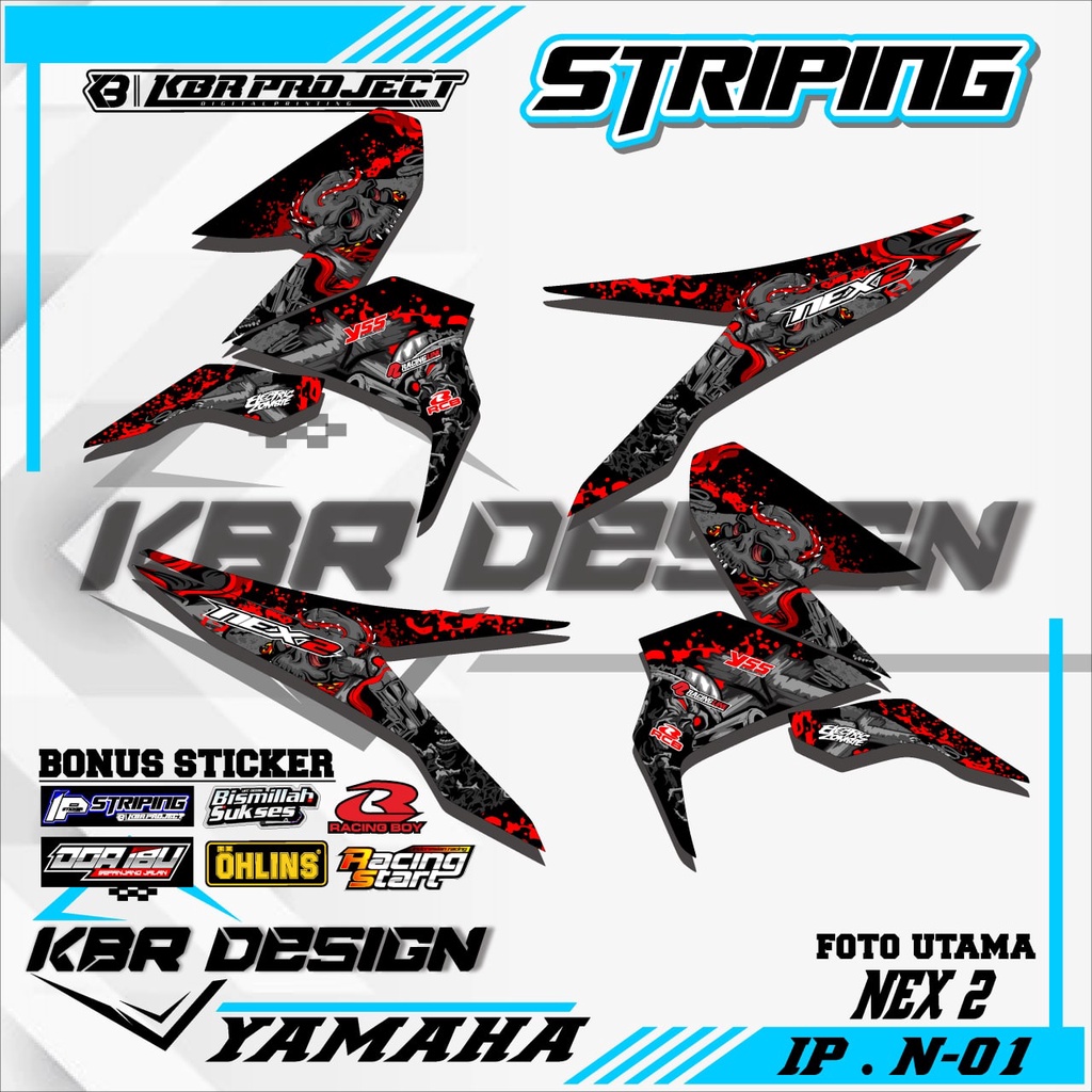 NEX 2 (COD) STICKER STRIPING VARIASI MOTOR NEX 2.01