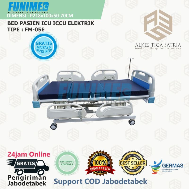 ranjang bad tempat tidur rumah sakit (elektrik)