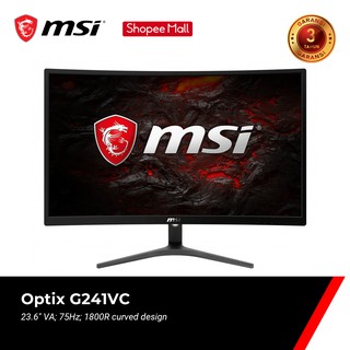 Msi Optix G241vc 24 Inch Curved Gaming Monitor 1080p Fhd 75hz 1mss Shopee Indonesia