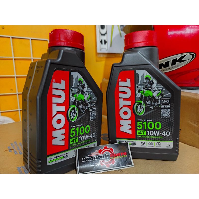 Oli Motul 5100 Ester 10W-40 4T  1 Liter Original Asli