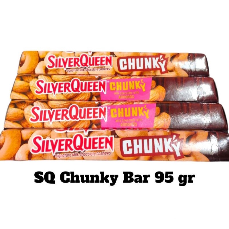 PROMO Cokelat SilverQueen Chunky Bar 95 gr Cashews & Almond (Besar)
