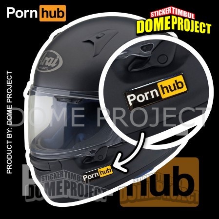 PORNHUB EMBLEM STIKER RESIN LENTUR STIKER MOTOR WATERPROOF STICKER AKSESORIS SEPEDA MOTOR