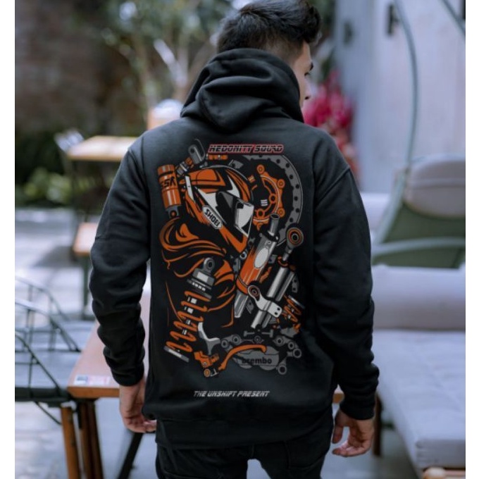 jaket sweater racing hedon premium distro pria wanita dewasa / hoodie racing hell tes start gank