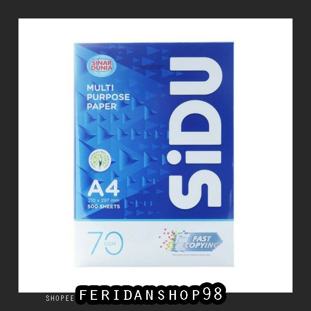 

FS141 KERTAS PRINT & FOTOCOPY KERTAS HVS PUTIH ATK A4 70GRAM SINAR DUNIA GROSIR TERMURAH BY FERIDANS