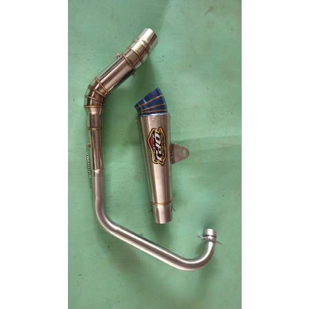 Knalpot racing DPJ jigsaw corblue motor KLX CRF D-Tracker kolong bawah