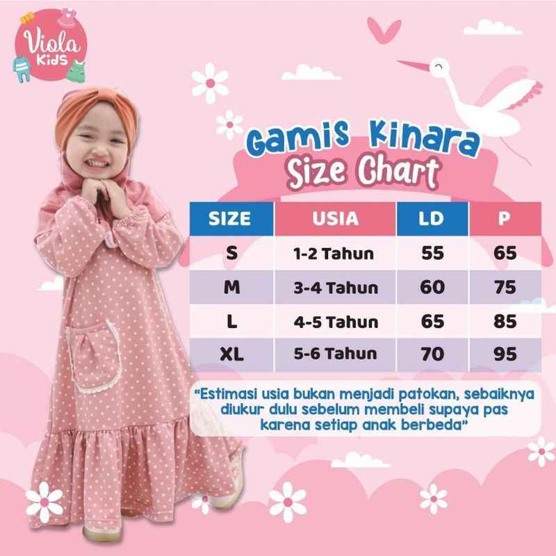 Gamis Kinara By Viola Kids / Gamis Anak Ready S