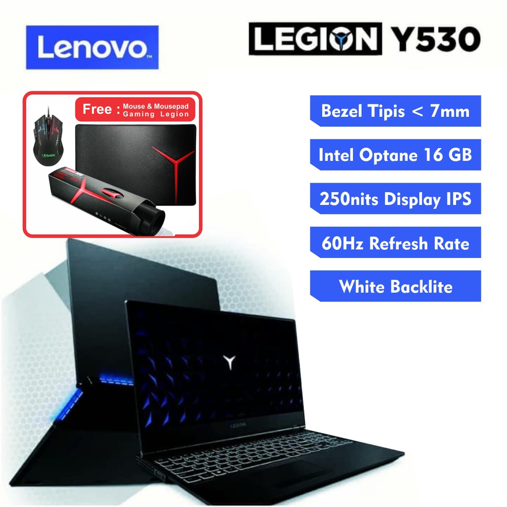 Lenovo Legion Y530 73id Core I7 8750h Ram 8gb Intel Optane Windows 10 Free Mouse Gaming Shopee Indonesia