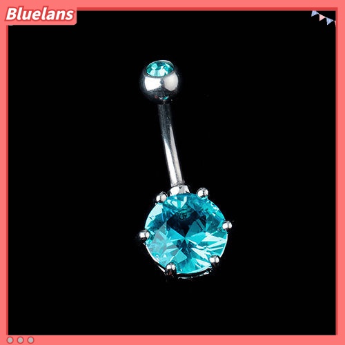 Bluelans Fashion Rhinestone Belly Ring Button Bar Body Piercing Jewelry Lady Navel Ring