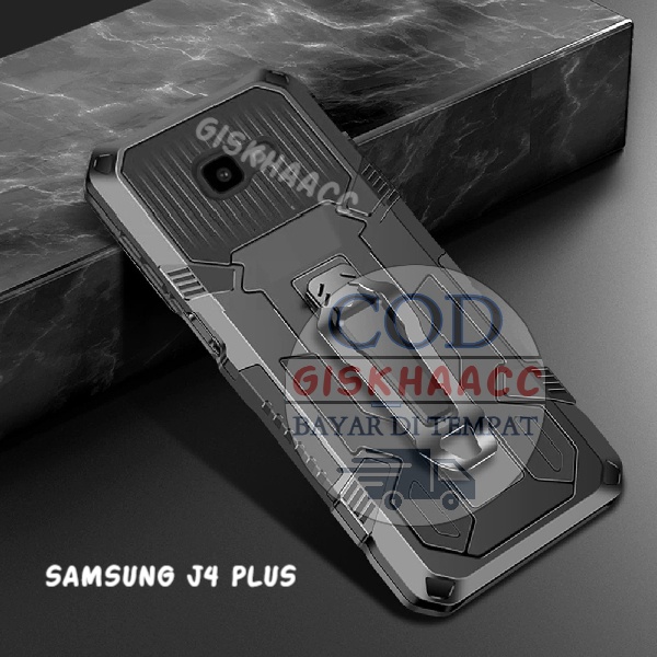 CASE SAMSUNG J4 PLUS CASING STANDING ICRISTAL BACK KLIP HARDCASE HP ROBOT NEW COVER