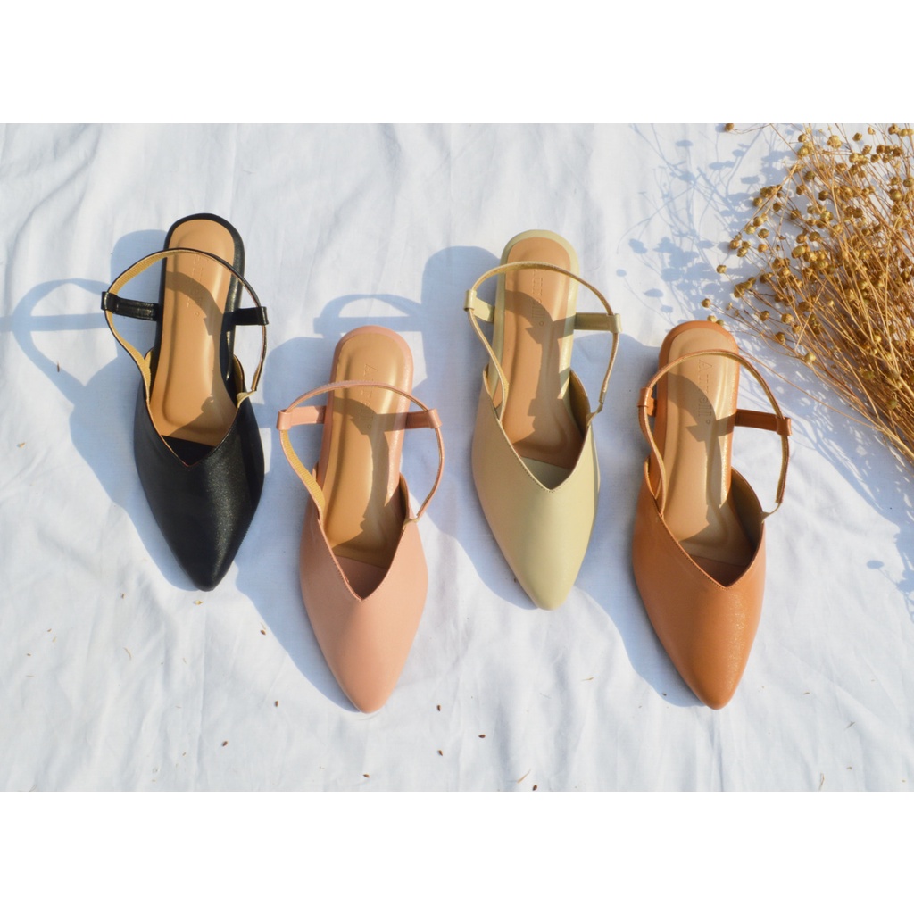 AURELL - Arabelle Mules Wanita Hak 3cm Bigsize 41-46 Garansi 60 Hari