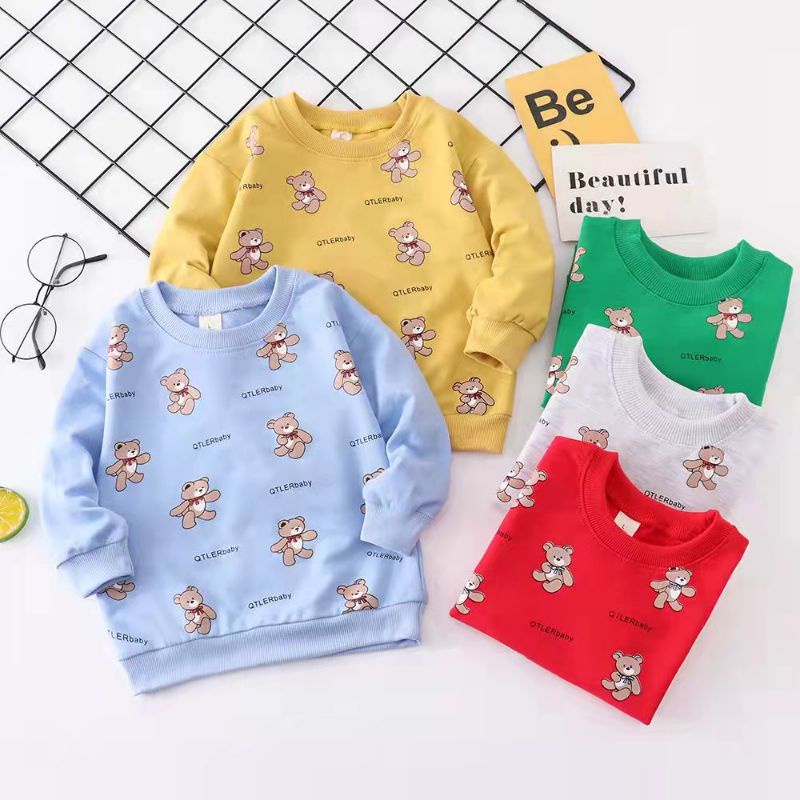 Sweter Import Polos aplikasi Sablon Baby-3 tahun Sweater Import Premium LIAN HUA T.Z