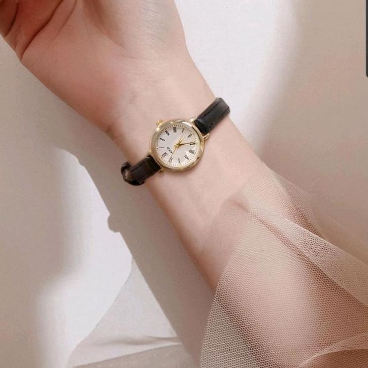 Terbagus.. Jam Tangan Wanita Analog Kecil LVPAI Jam Cewe Kulit Kecil Jam Tangan Wanita Mewah Modis J