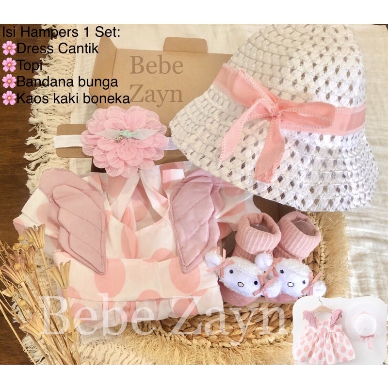 {BEBE ZAYN} Hampers baby/ hampers bayi/ baby gift/ kado bayi/ baby newborn/ Baby Girl/ Baby Girl Summer Set-Summer Angel Polka