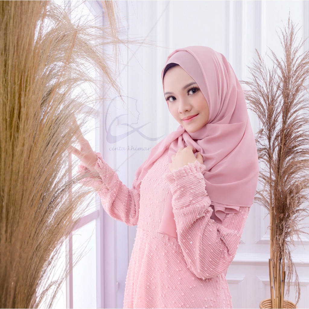 Cinta Khimar-Hijab Pashmina Ceruty Babydoll Pashmina Ceruti 75×175 Hijab Pasmina Ceruty Polos Instan Free Klip Turki