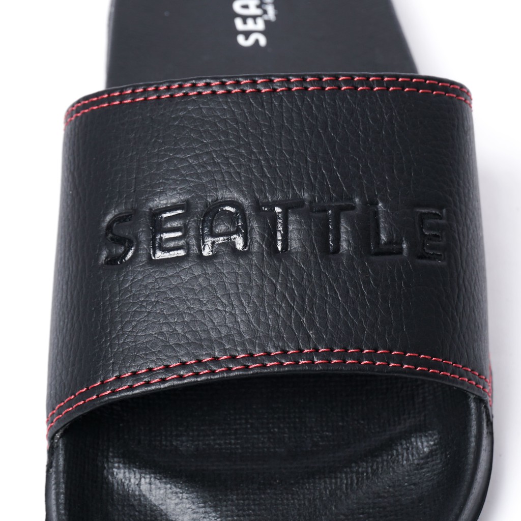 Seattle - Slippers Basic Red Black / Sandal Slop / Sandal Slide / Sandal Slip On Unisex-6