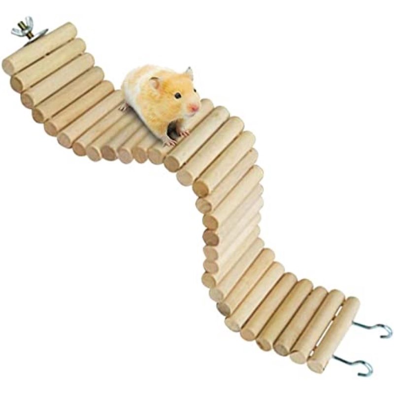 Bendy Bridge Jembatan Hamster Kayu Fleksibel P 20, L 4