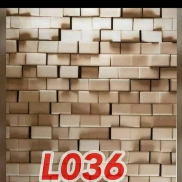 Wallpaper dinding motif batu motif timbul