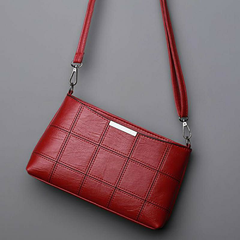 Hot Sale 2023 Fashion Tas Selempang Mini Kulit Wanita Simple Multi-pocket Korean Bordir