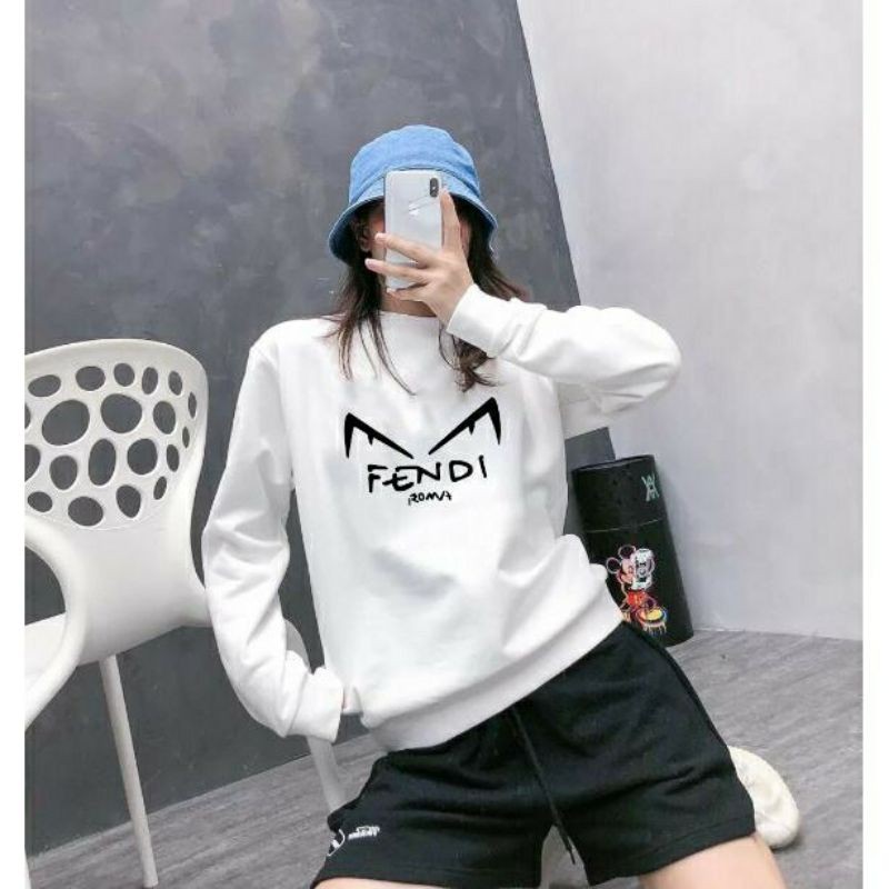 S - XXXXXL(6XL) Sweater FENDI Little Monster Eye BIGSIZE Crewneck FND ROMA Pria Wanita OVERSIZE Unisex Sweatshirt