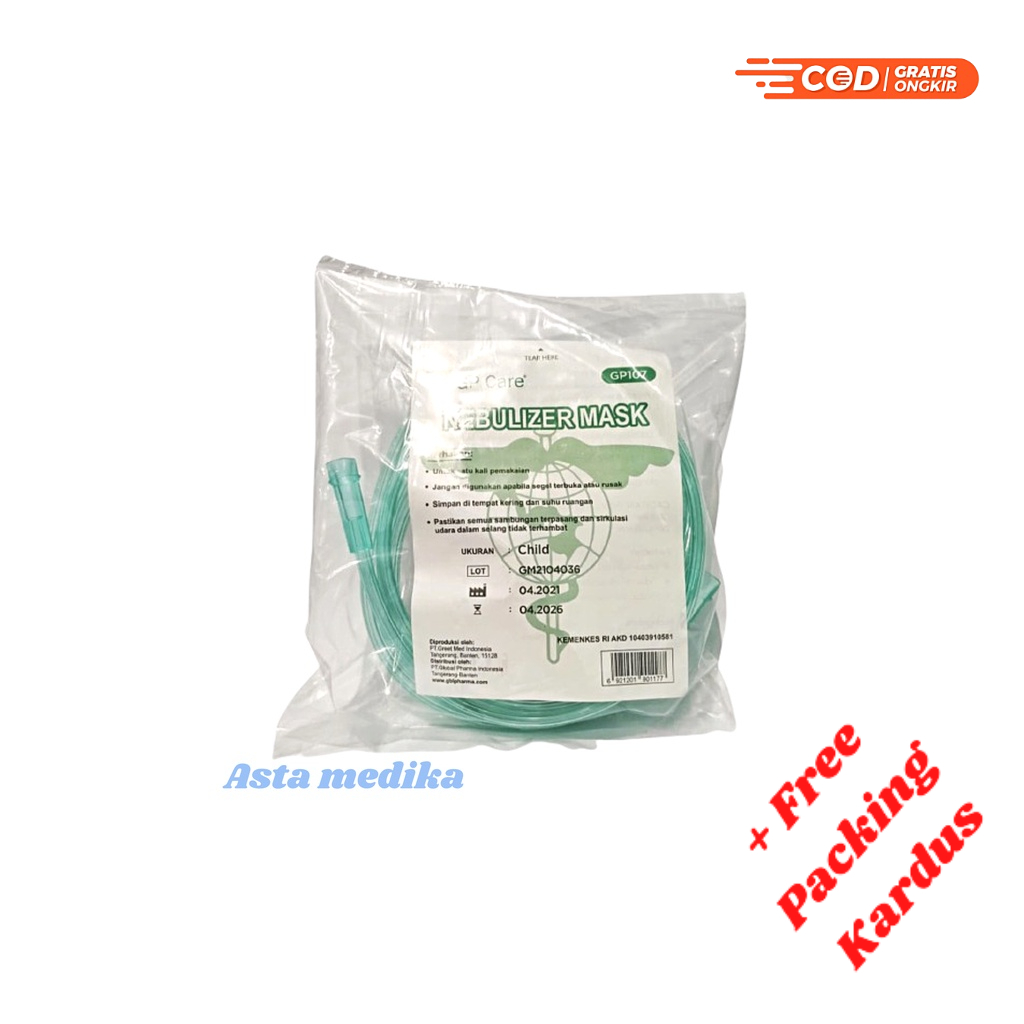 Masker Nebulizer Anak Dewasa GEA Nebulizer Mask Child Adult GEA Satuan