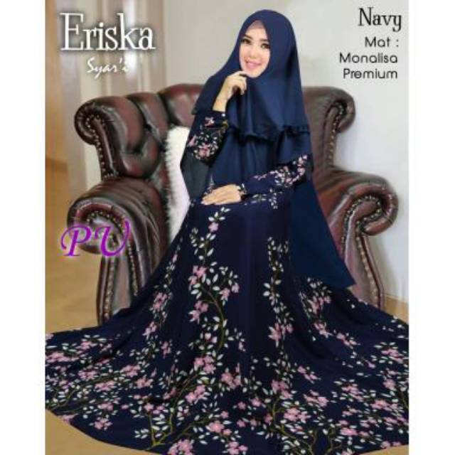 GAMIS ERISKA JUMBO ORI PU - MAXI DRESS MUSLIM SIZE JUMBO - MAXI BUSUI MONALISA PREMIUM