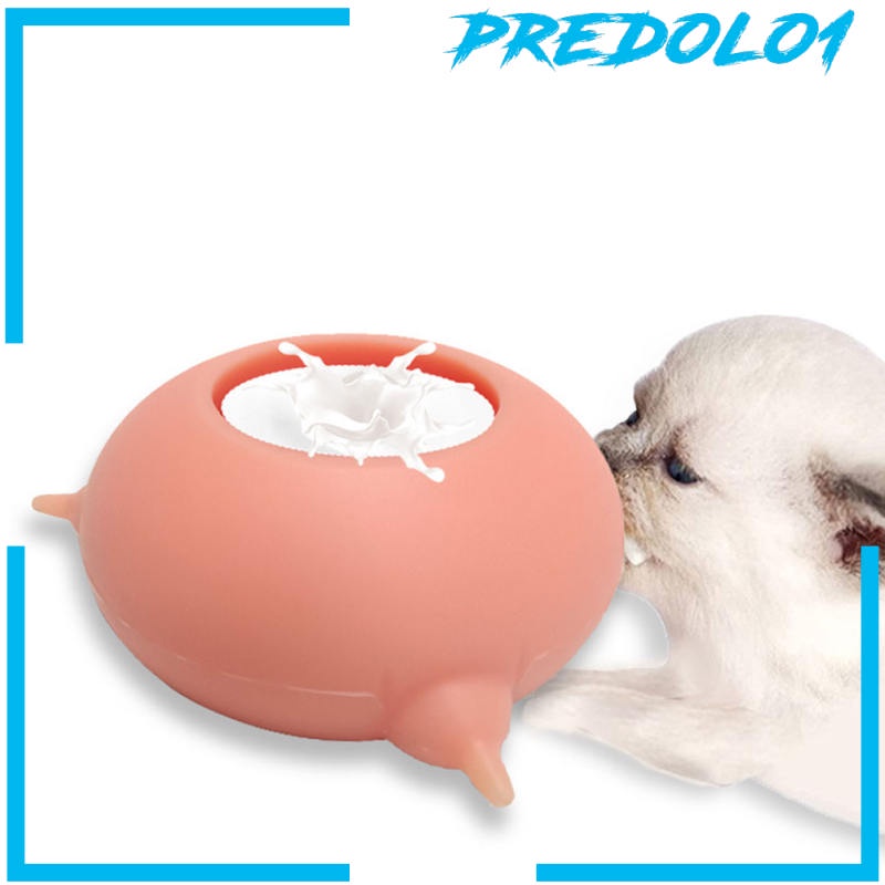 (Predolo1) Mangkok Susu Bahan Silikon Dengan 3 Dot Untuk Anak Anjing / Kucing / Kelinci