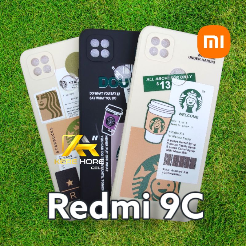 CASE REDMI 9C SQUARE EDGE SOFTCASE STARBUCKS REDMI 9C