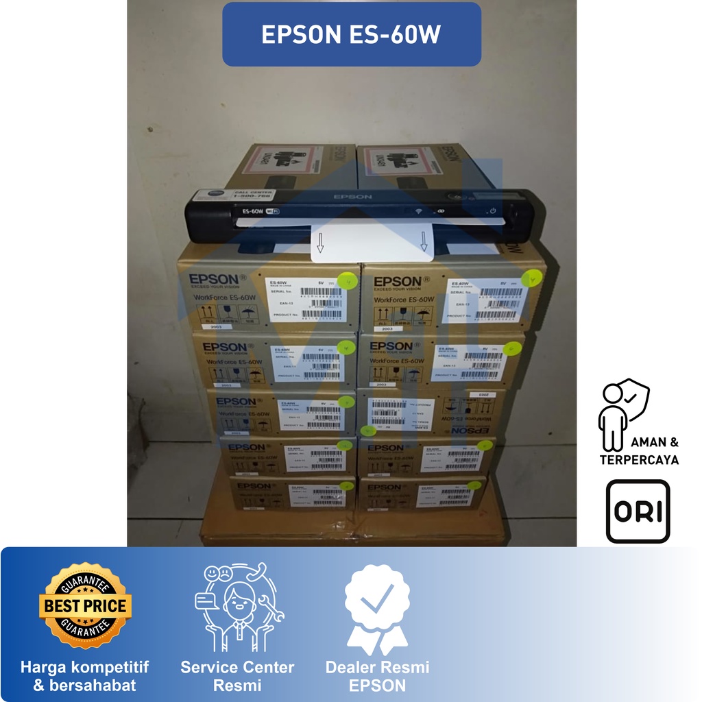 BISA COD  SCANNER EPSON ES-60W EPSON ES60W ES 60 W ES 60W ES60 WIFI F4 LEGAL PORTABLE