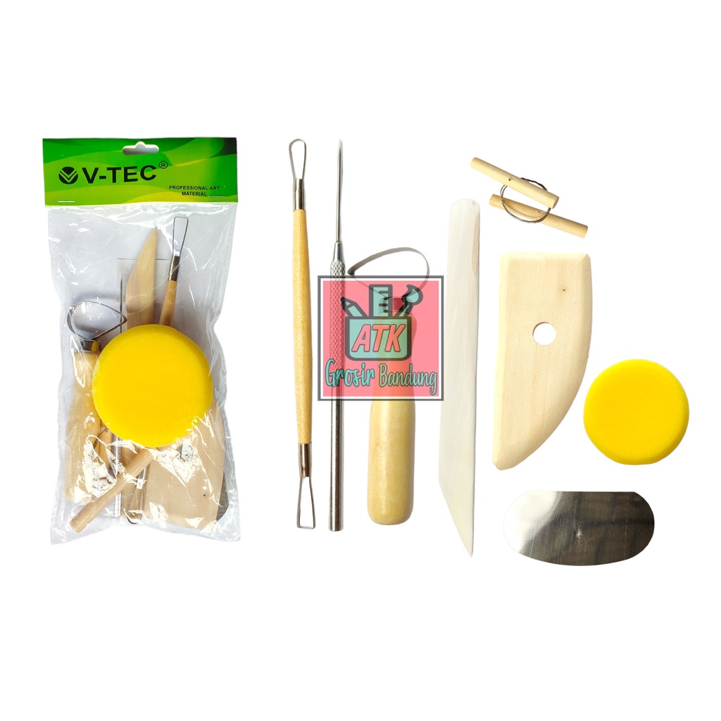 

V-Tec Alat Clay Tools Set 8 pcs / Vtec Alat Clay Tools Set isi 8 pcs - set SHAGB