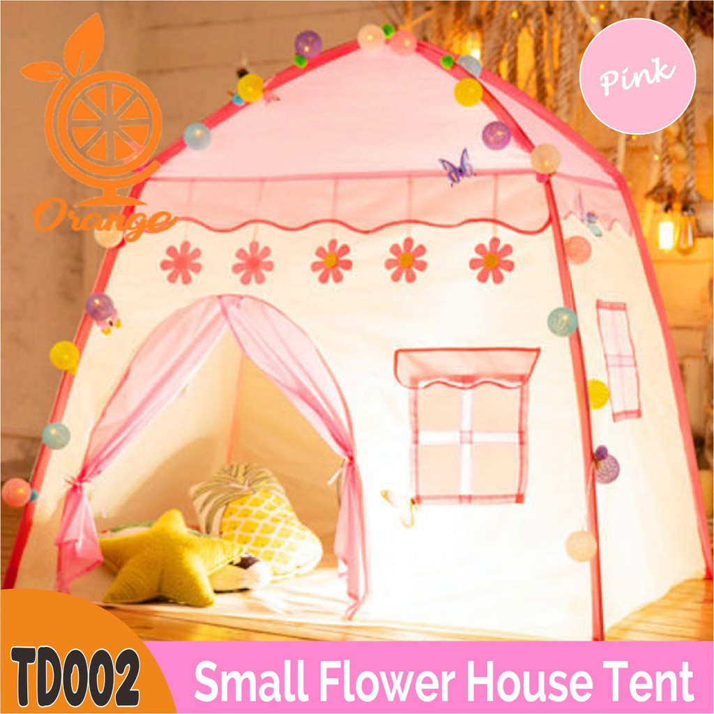 Tenda Anak Small Flower House Tent Td002 Tenda Bermain Princess Castle Outdoor Tenda Mainan Anak