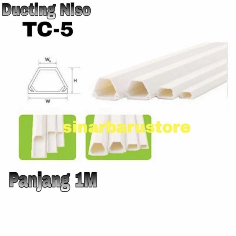 Ducting/Kabel Protector/Pipa Penutup Kabel TC-5 Niso 1 Meter