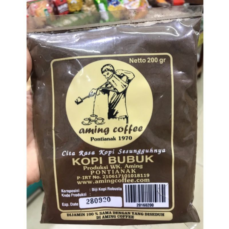 

KOPI AMING PONTIANAK , KOPI BUBUK AMING 200gr , KOPI KALIMANTAN