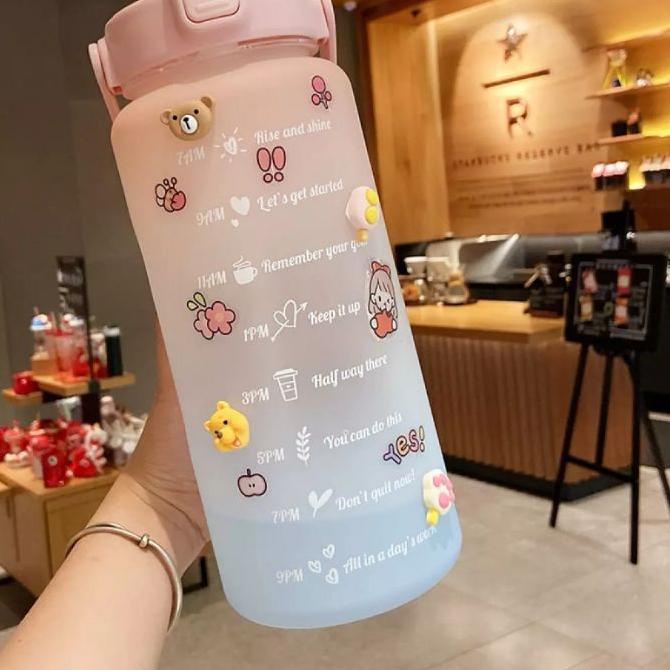 ✷ [DGB] BOTOL MINUM VIRAL MOTIVASI GRADASI 2 LITER STIKER 2D 3D 2L ➴