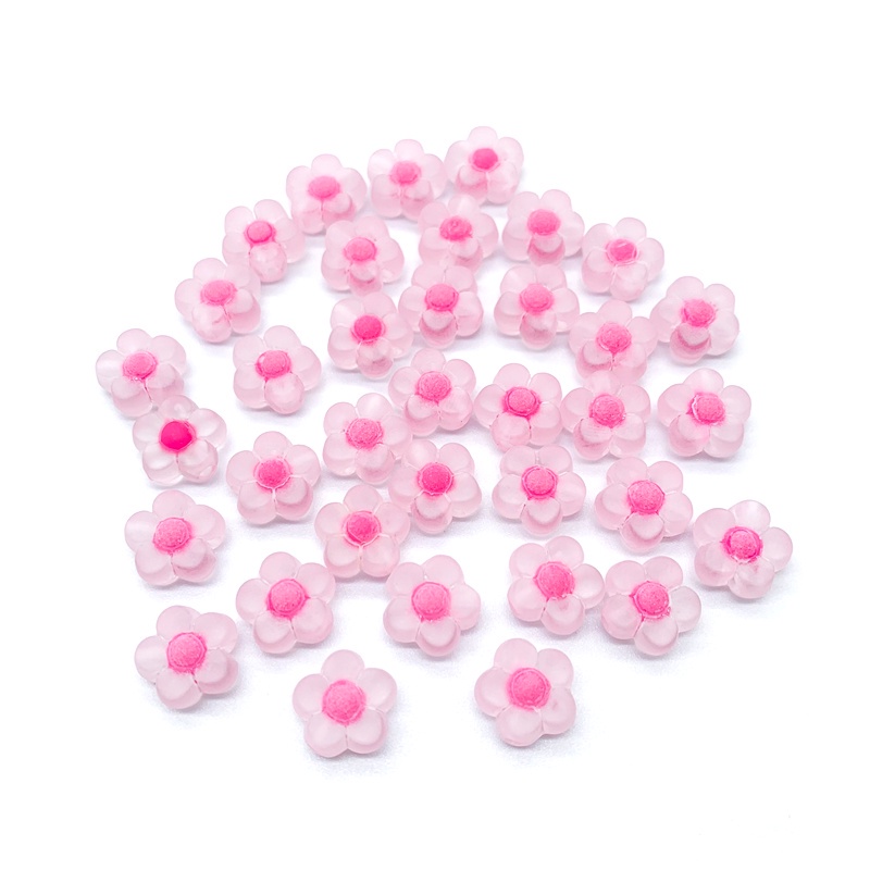 30pcs / Lot Manik-Manik Akrilik Transparan Motif Bunga Plum Blossom Ukuran 12mm Untuk Aksesoris Perhiasan DIY