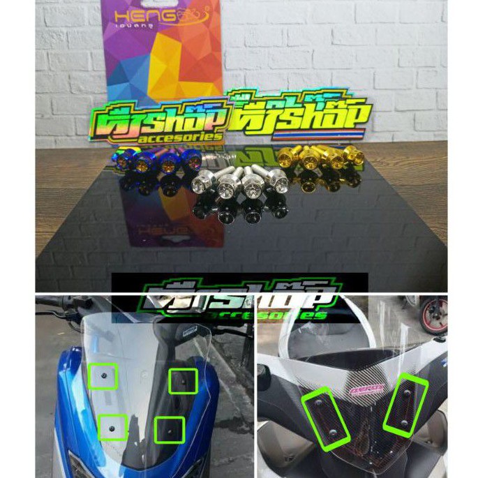 Baut visor nmax baut visor aerox probolt heng isi 4 baut visor nmax aerox probolt visor nmax aerox