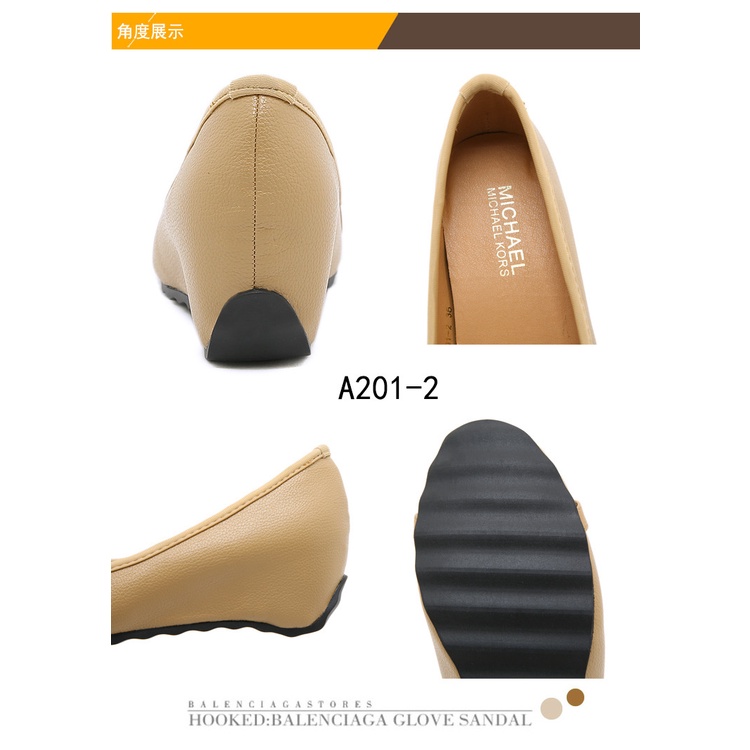 Leather Wedges Shoes #A201-2