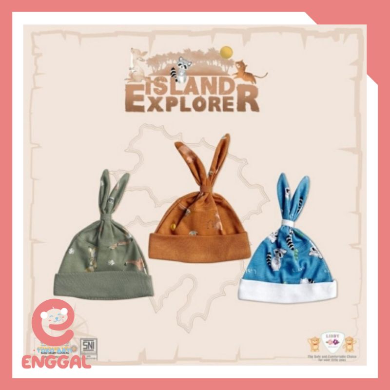 3 Pcs Topi Kuncung Tali Libby Island Explorer