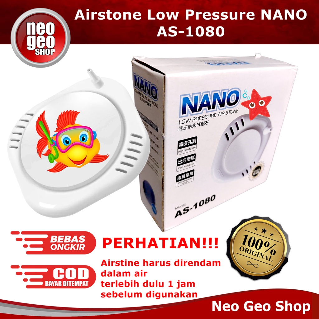 NANO AS 1080 Air Stone Low Pressure Batu Aerator Aquarium Aquascape