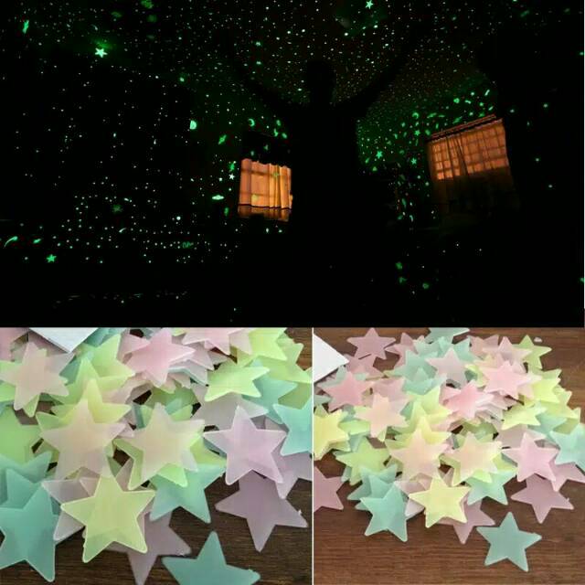 Jual 100pcs Dekorasi Stiker Dinding Bintang Glow In The Dark Biru Kota Batam Supermama Id Tokopedia